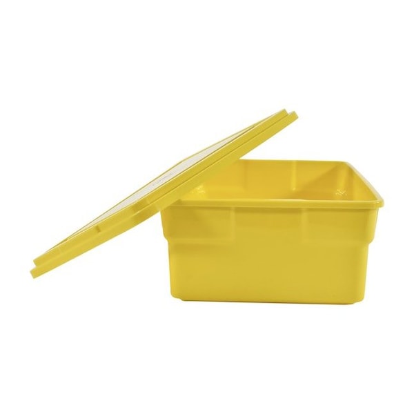 School Smart STORAGE BOX W/LID YELLOW 16 X 11 X 6 IN 276844 Zoro